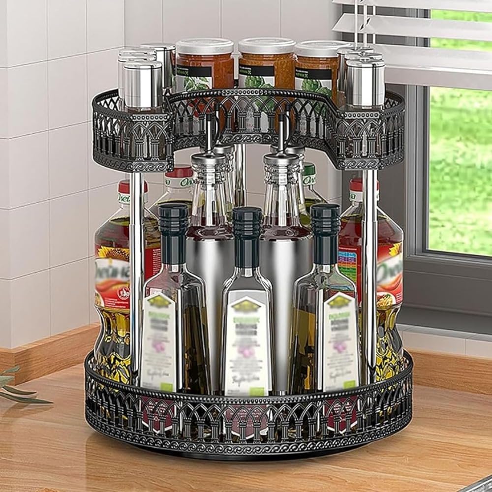 Amazon｜回転式 調味料ラック ターンテーブル 食品保存容器